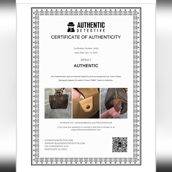 Louis Vuitton Signiture Monogram Speedy 30 (EUC)(TH0031)(2001)(COA) - Picture 13 of 13